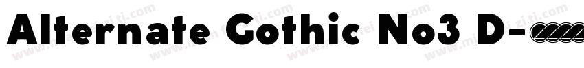 Alternate Gothic No3 D字体转换